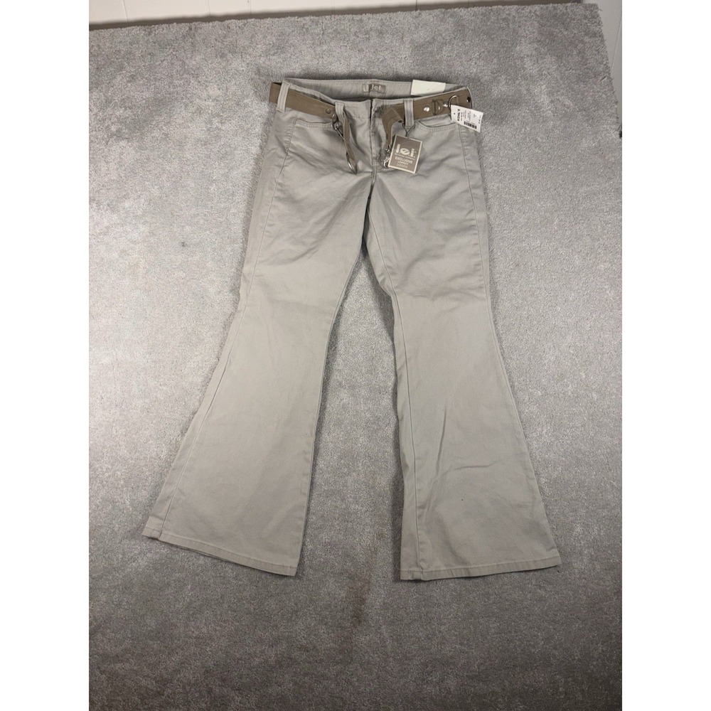 lei lowboy pants low rise flare corduroy pants nwt‎ deadstock Belt Beige